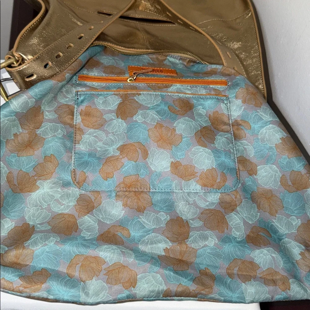 HOBO Gold Metallic Shoulder Bag
